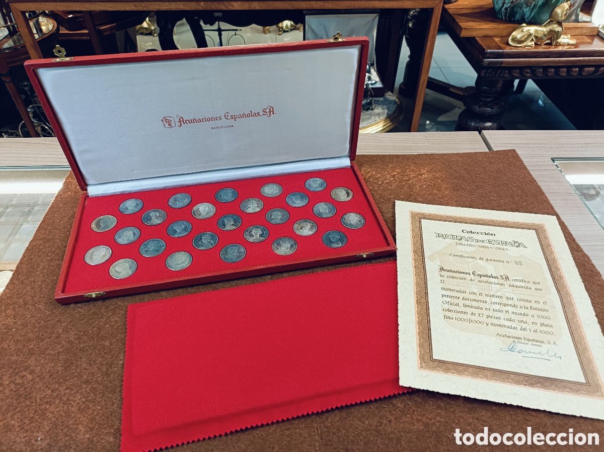 Monnaies d'Espagne: COLECCI&Oacute;N COMPLETA DE LAS 27 MONEDAS EN PLATA 1000 DE LAS REINAS DE ESPA&Ntilde;A ( ACU&Ntilde;ACIONES ESPA&Ntilde;OLAS)