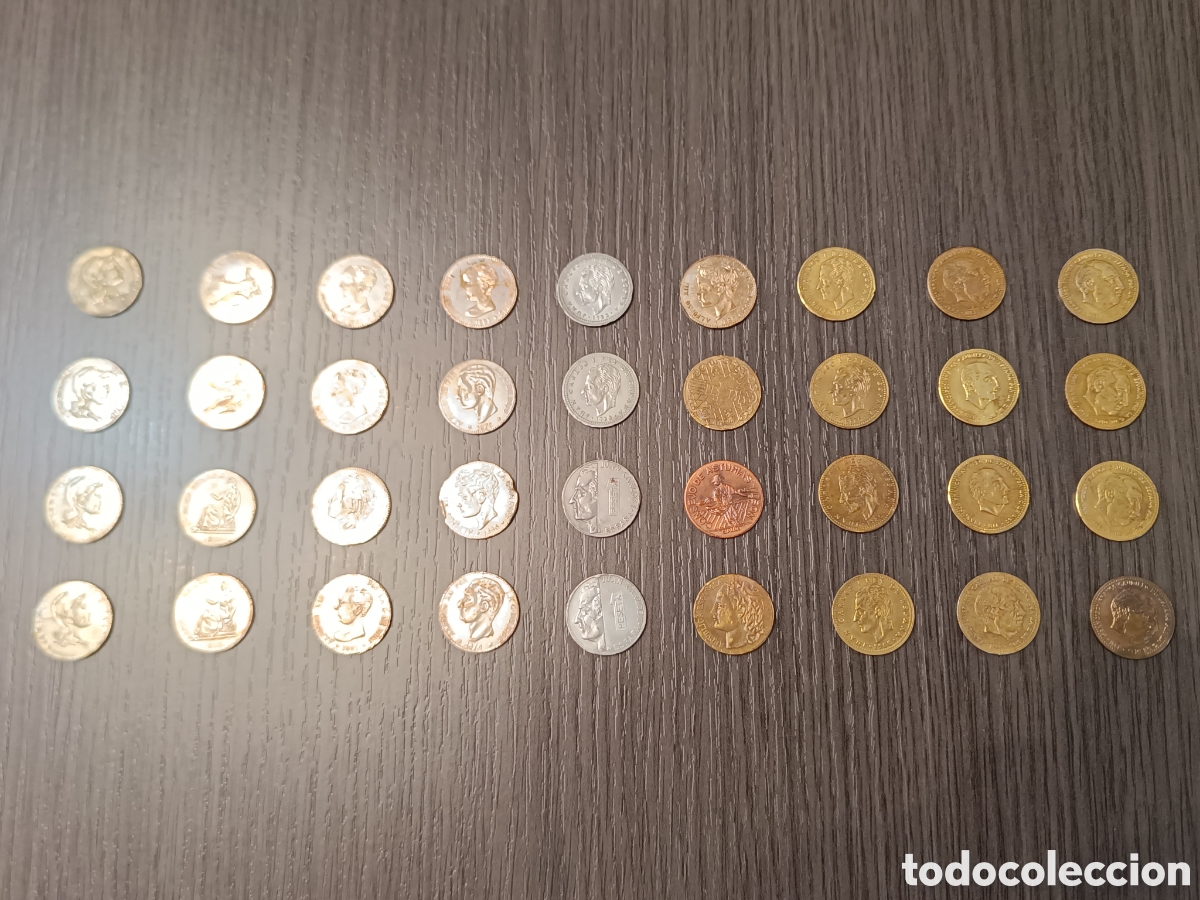 Moedas de Espanha: Lote 36 Antiguas Monedas Historia de la Peseta