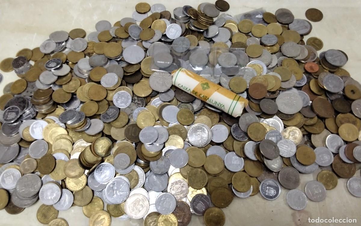 Monedas de Espa&ntilde;a: LOTE DE APROX 4 KGR DE MONEDA VARIADA MAYORIA ESPA&Ntilde;OLA , VER FOTOS