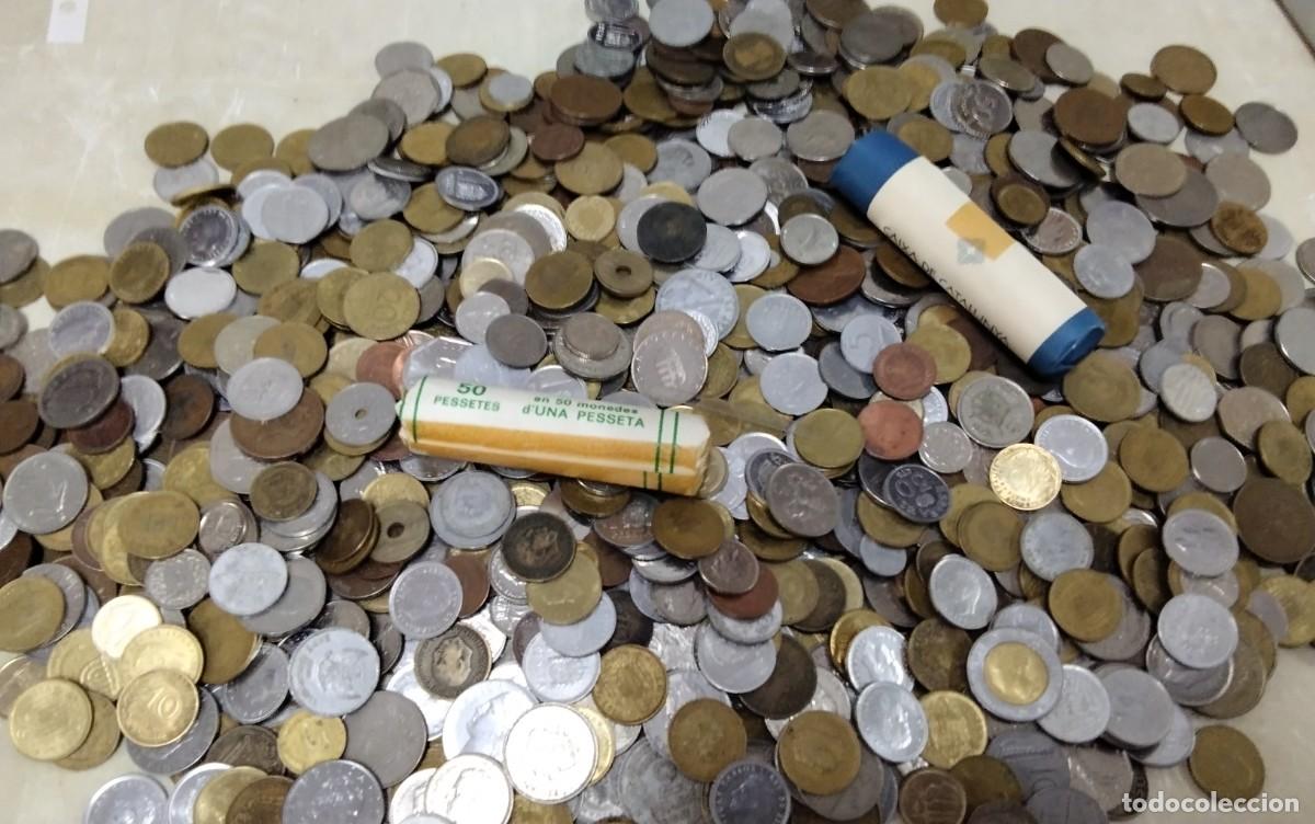 Monedas de Espa&ntilde;a: LOTE DE APROX 5 KGR DE MONEDA VARIADA , MAYORIA ESPA&Ntilde;OLAS , VER FOTOS