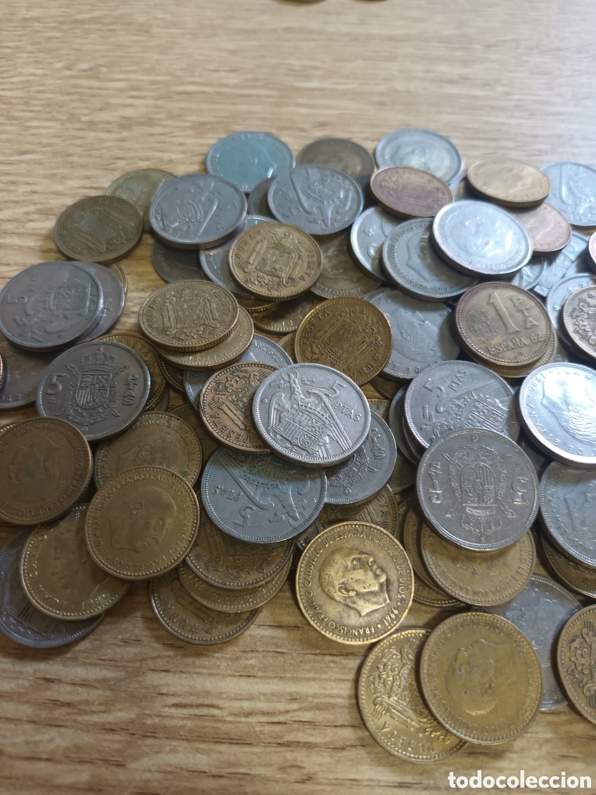 Monedas de Espa&ntilde;a: LOTE DE 130 MONEDAS DEL REY Y DE FRANCO DE 5 Y DE 1 PESETAS DISTINTAS FECHAS