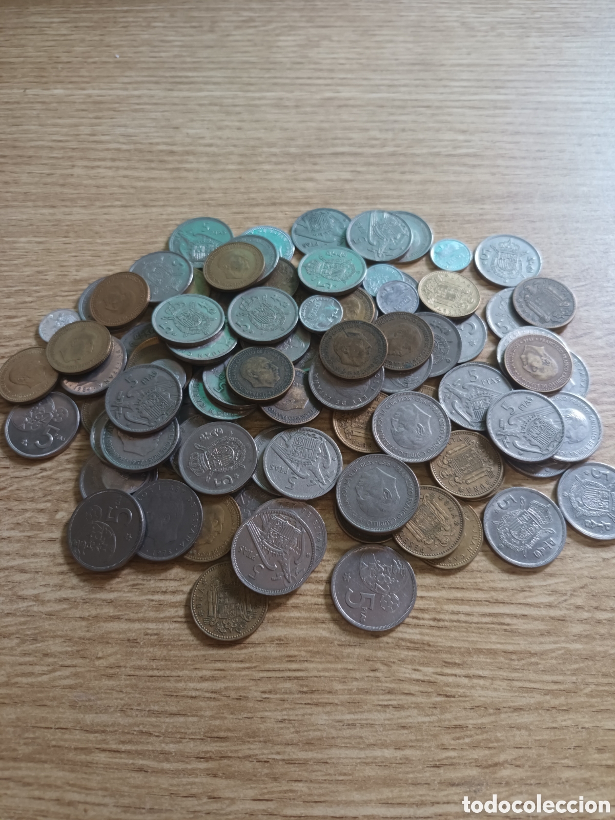 M&uuml;nzen von Spanien: GRAN LOTE DE 96 MONEDAS DE FRANCO Y DEL REY DISTINTAS FECHAS