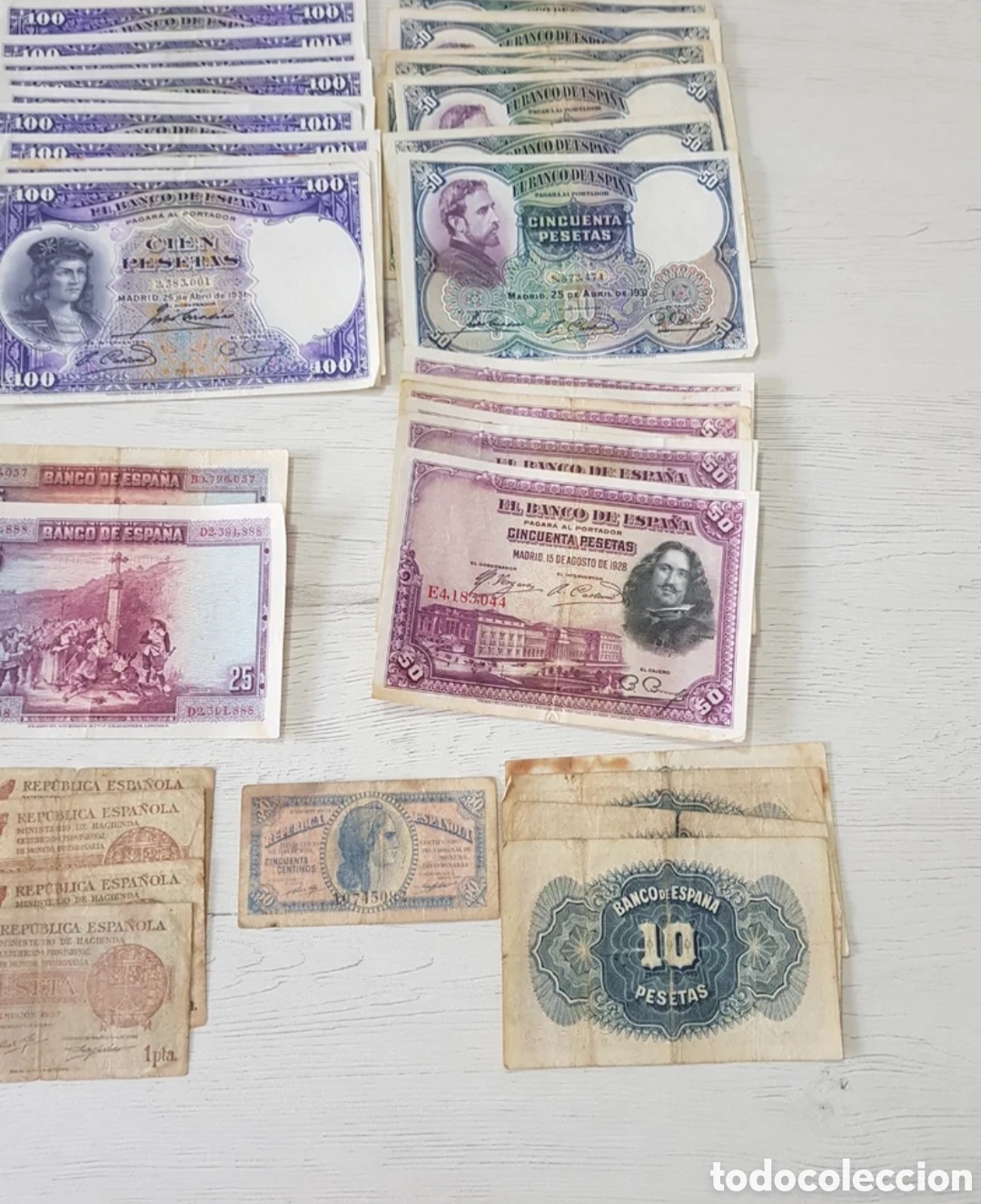 Monedas de Espa&ntilde;a: PACK BILLETES ESPA&Ntilde;OLES ANTIGUOS - Foto 3