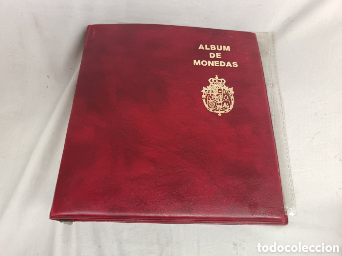 Monedas de Espa&ntilde;a: ALBUM PARA MONEDAS CON MONEDAS VARIAS