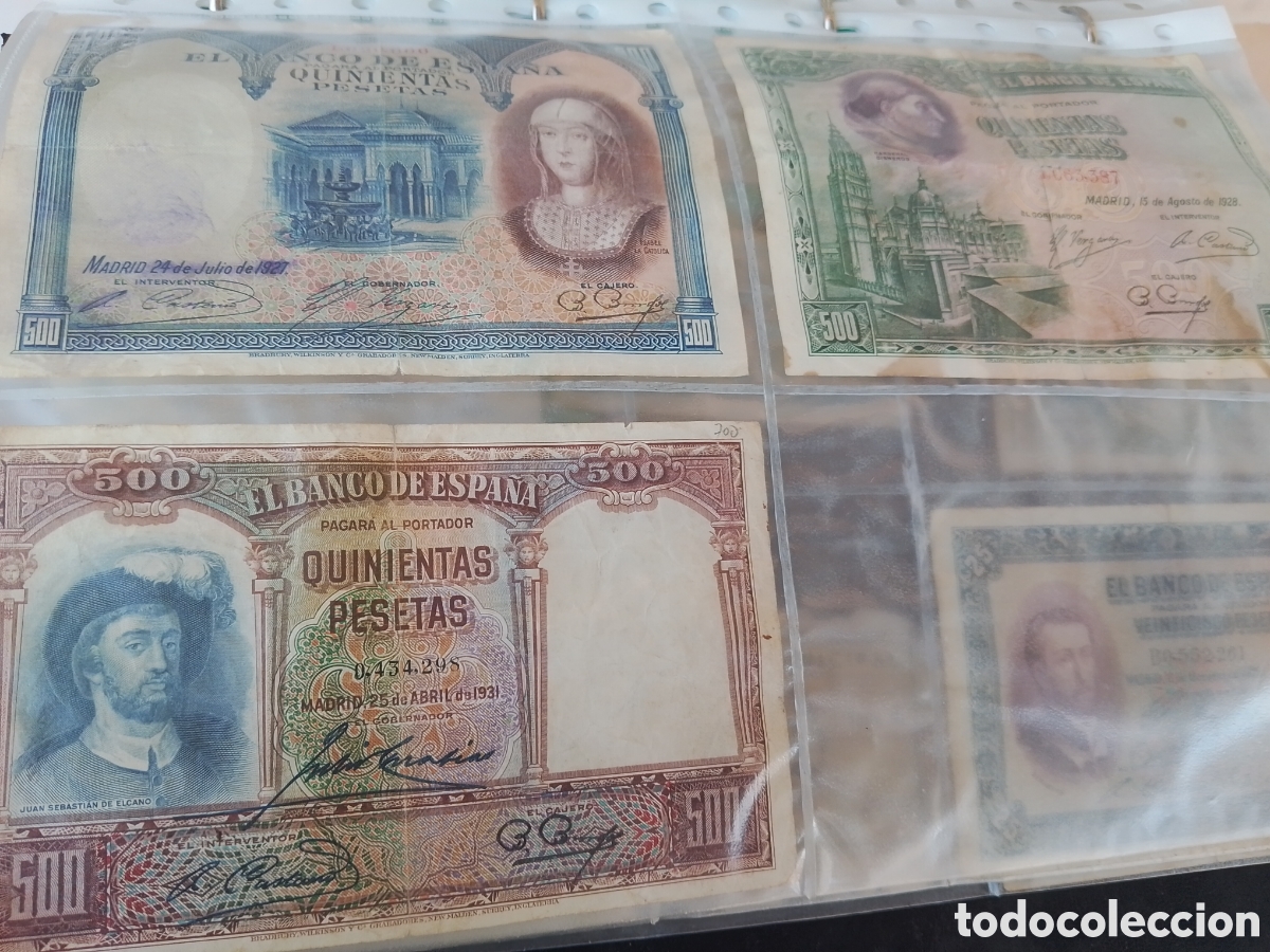 Monedas de Espa&ntilde;a: Album billetes y monedas extranjeras y nacionales desde la republica hasta Franco