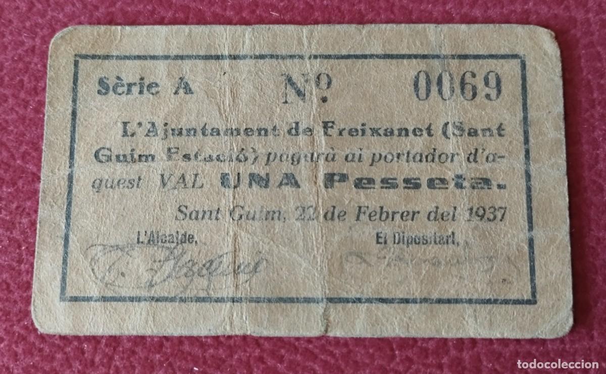 Monedas de Espa&ntilde;a: Billete local de freixanet de sant guin