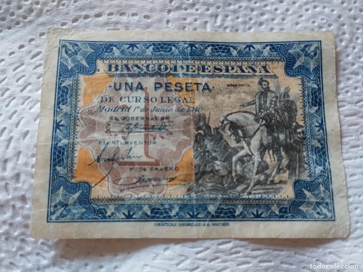 Monedas de Espa&ntilde;a: BILLETE DE UNA PESETA DE 1940 SIN SERIE
