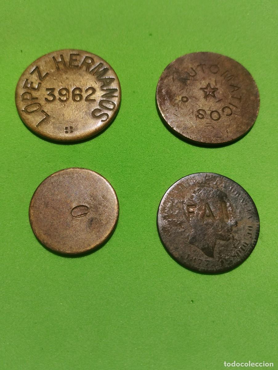 Monnaies d'Espagne: Lote de monedas, fichas o tokens para catalogar y estudiar