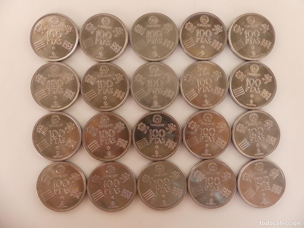 Coins of Spain: LOTE DE 20 MONEDAS DE 100 PESETAS A&Ntilde;O 1980
