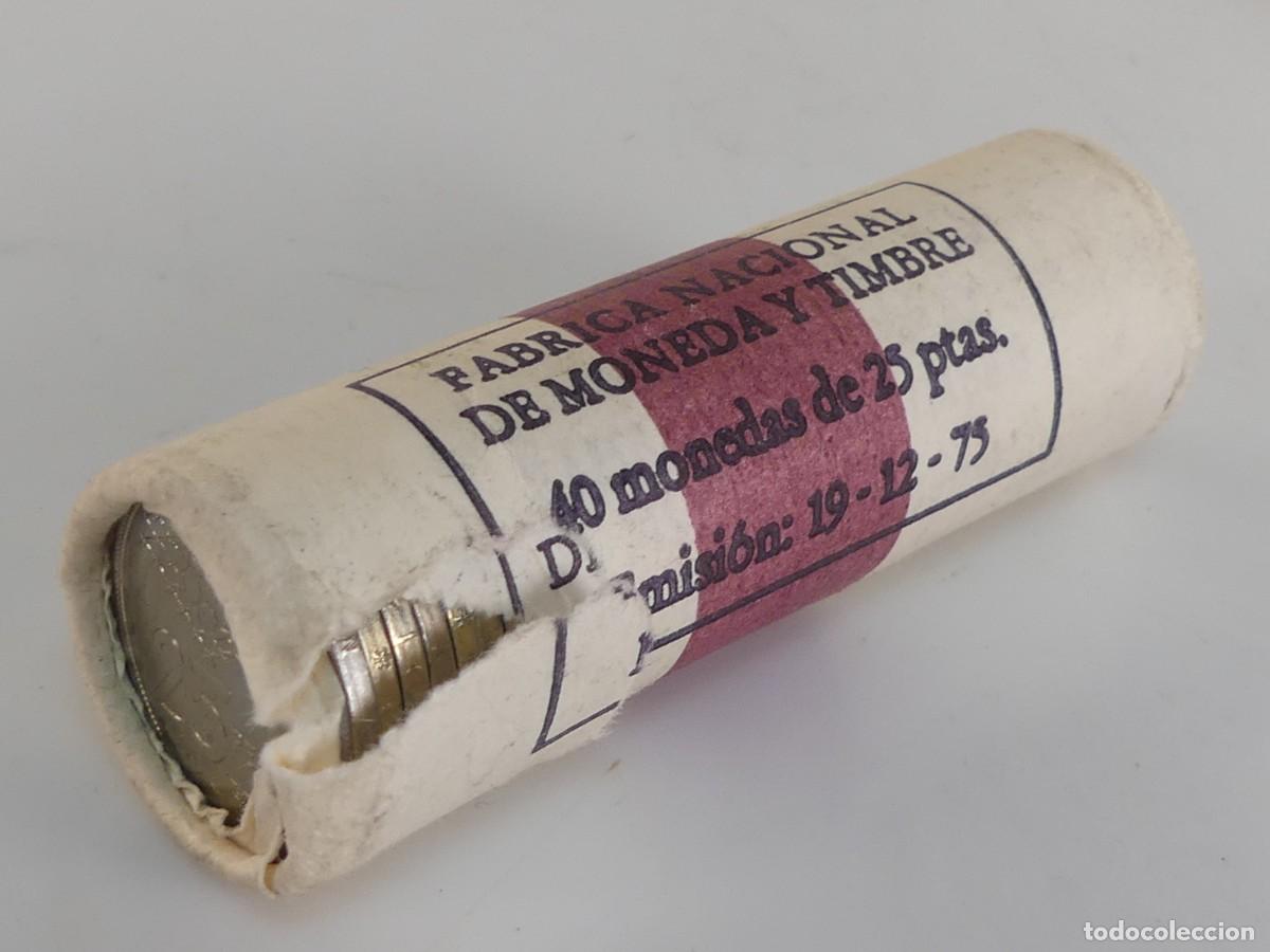 Monedas de Espa&ntilde;a: CARTUCHO DE 40 MONEDAS DE 25 PESETAS EMISION 19.12.1975 FNMT