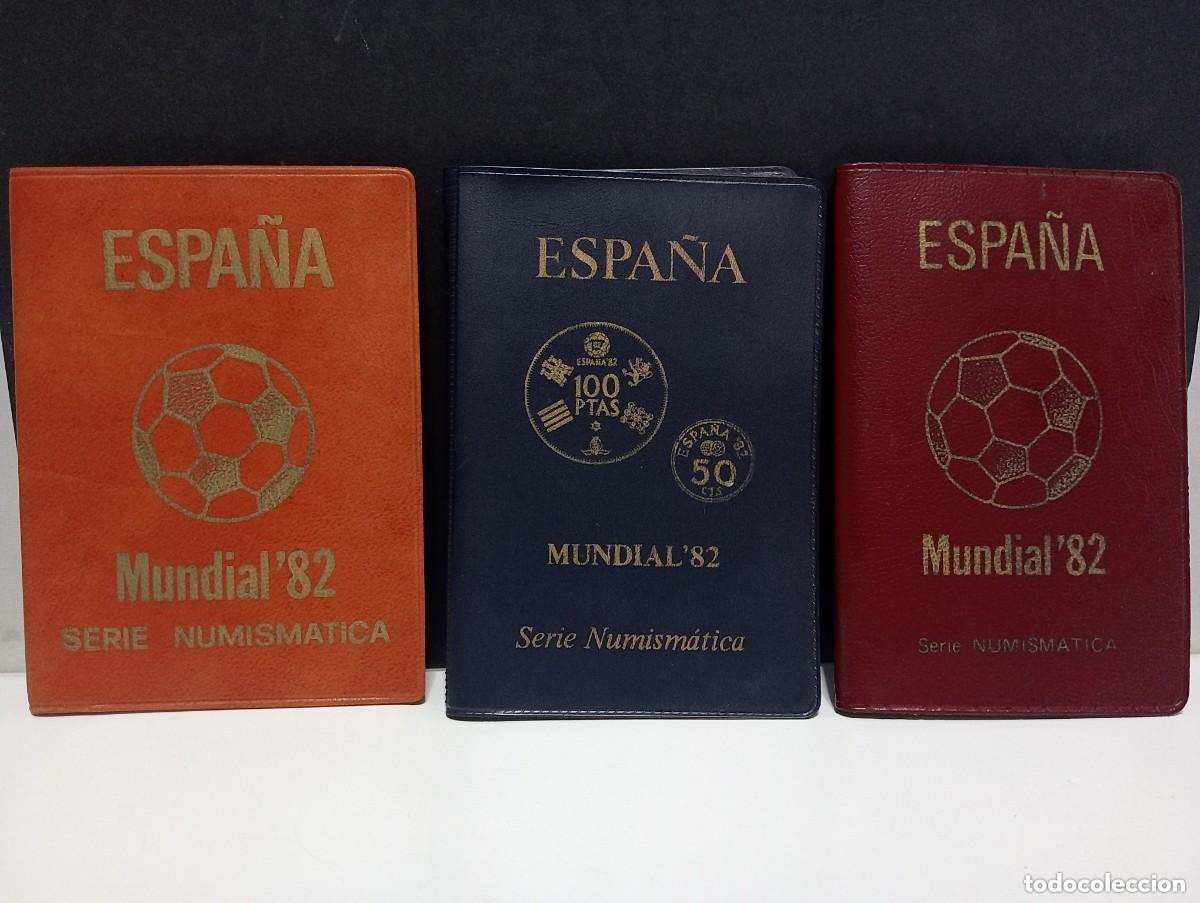 Monedas de Espa&ntilde;a: CARTERA ESPA&Ntilde;A MUNDIAL 82. SERIE NUMISM&Aacute;TICA. COLECCI&Oacute;N DE MONEDAS. ESTRELLA 80 & 81. CONJUNTO DE 3