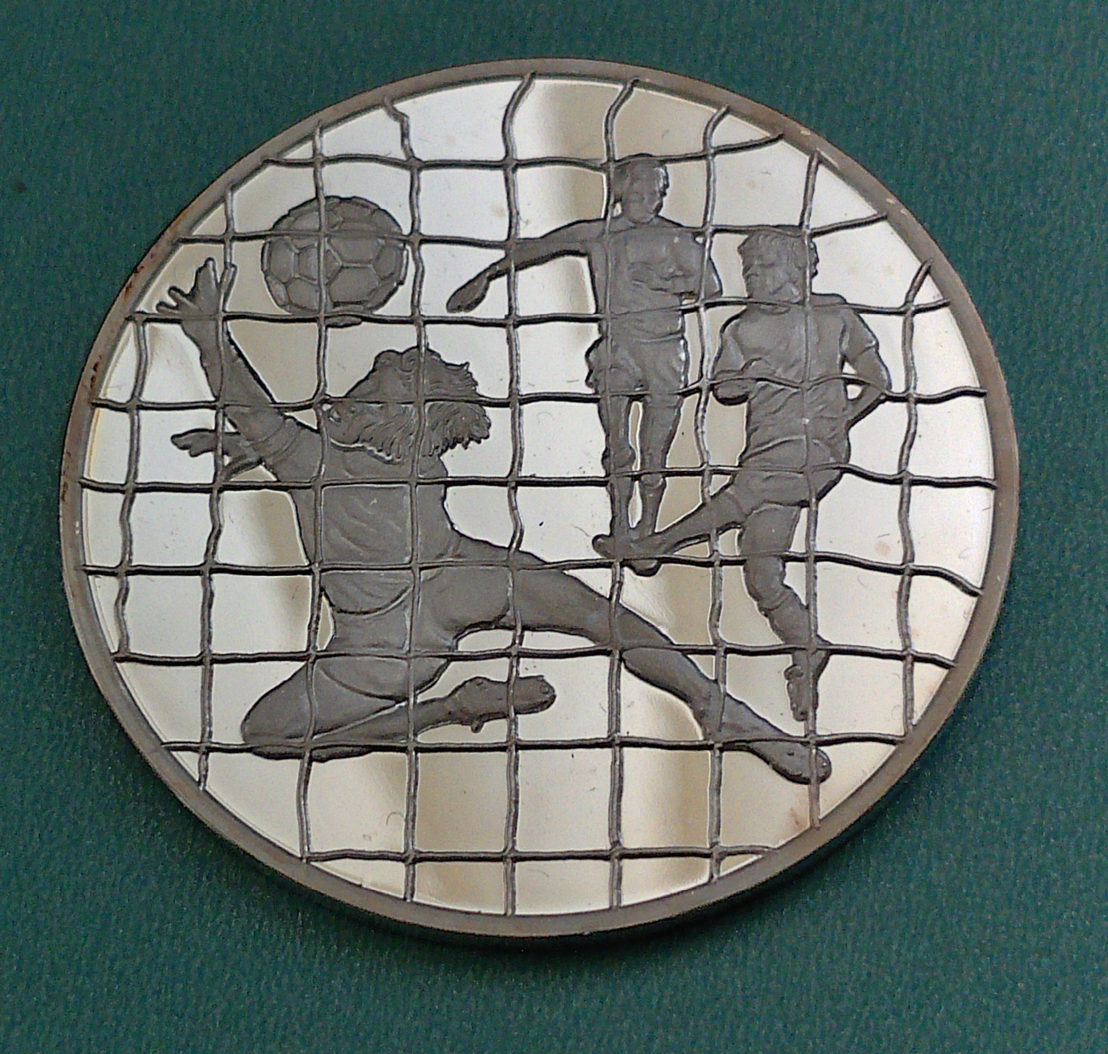 Monedas de Espa&ntilde;a: Mundial futbol Espa&ntilde;a 1982 Campeonato Copa EL GOL medalla plata Edic Limitada
