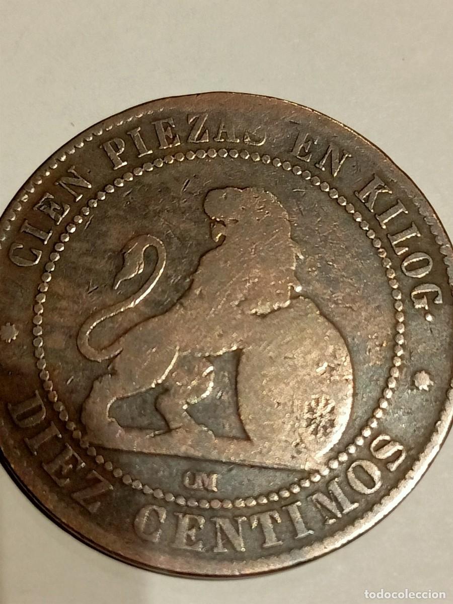 Monedas de Espa&ntilde;a: MONEDA DE BRONCE DE DIEZ CENTIMOS DE 1870 &rdquo;DIEZ GRAMOS&rdquo;