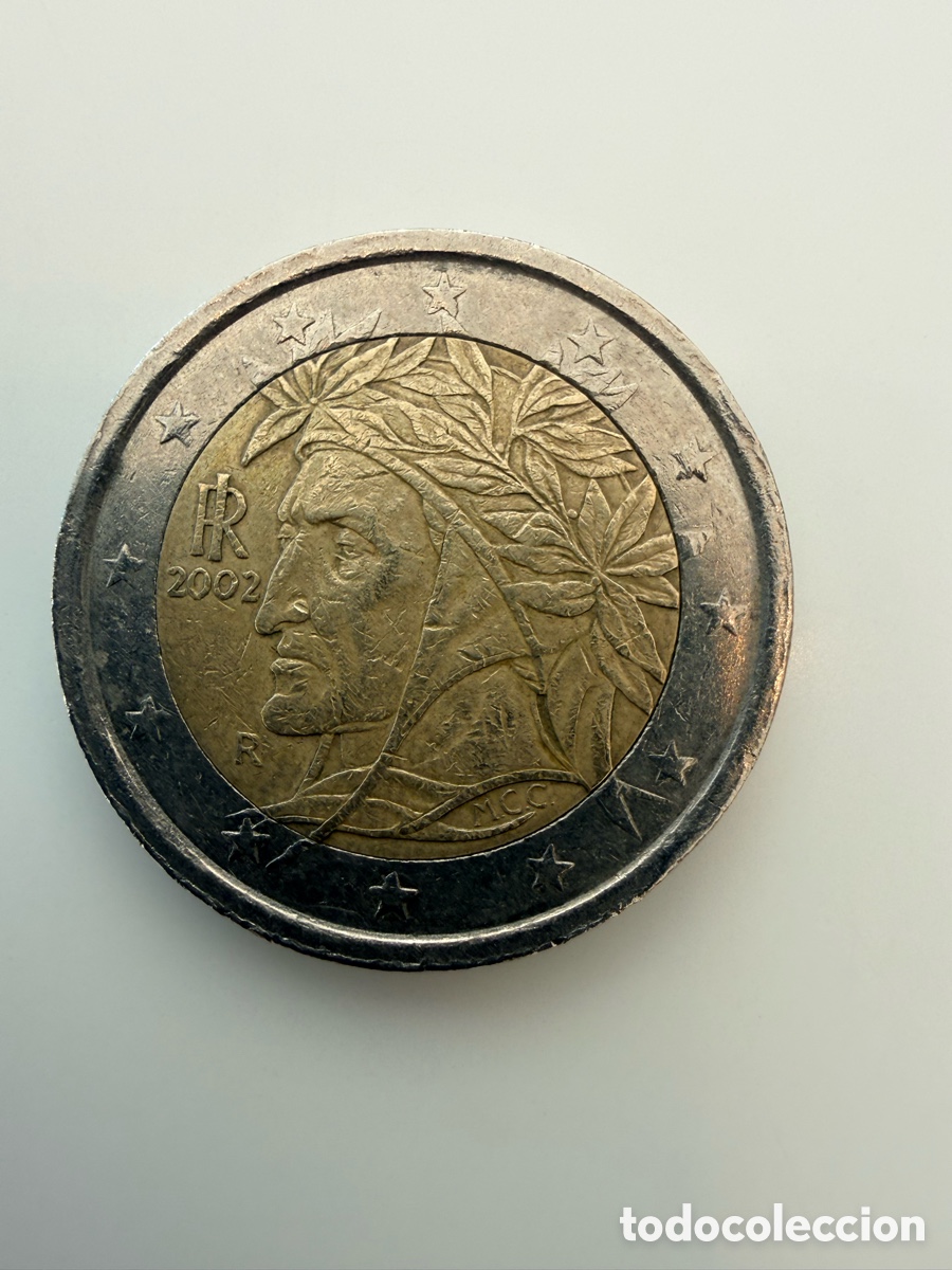 Monedas de Espa&ntilde;a: Moneda de 2 euros Italiana Dante 2002