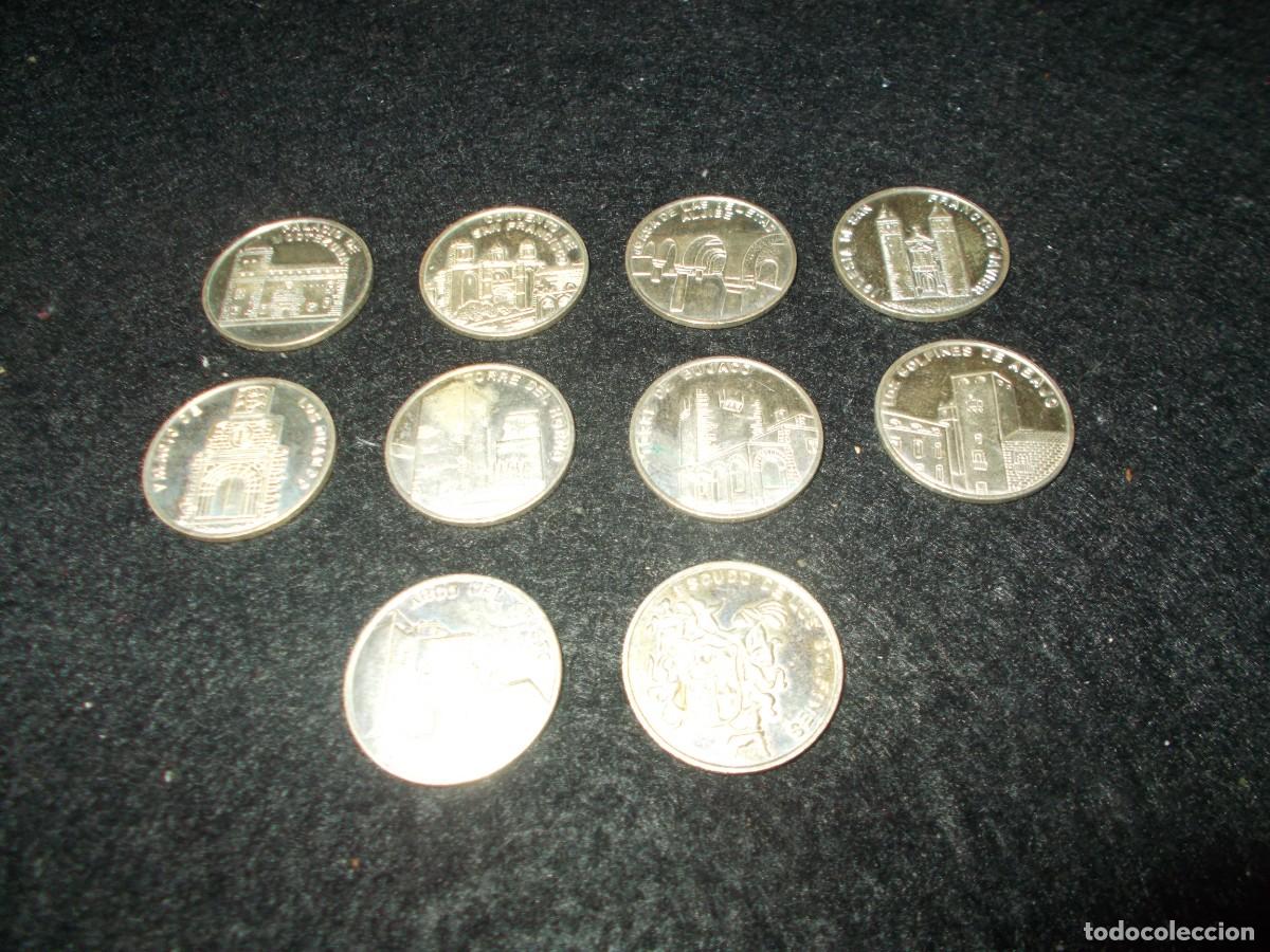 Monedas de Espa&ntilde;a: Lote de 10 MONEDAS / MEDALLAS de PLATA EL ORGULLO DE C&Aacute;CERES Monumentos