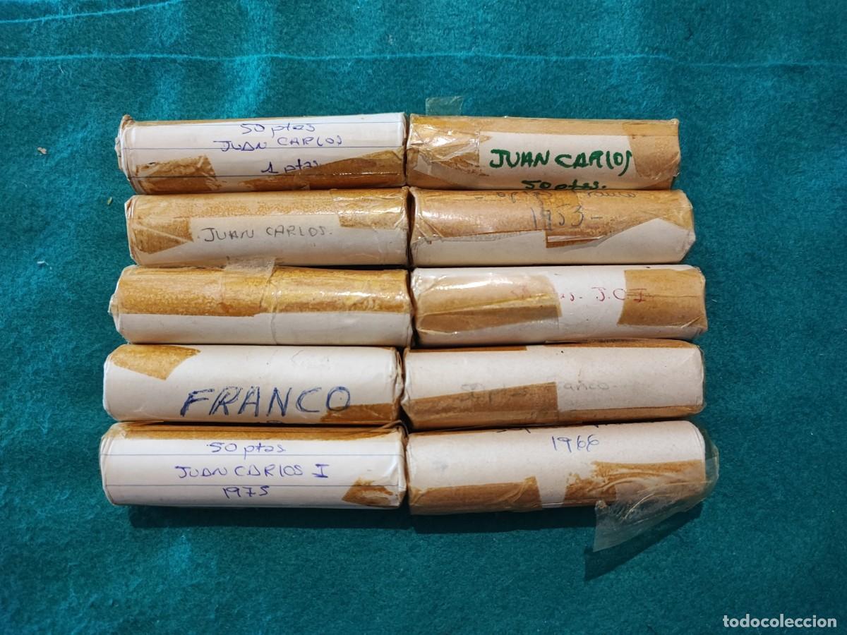 Monedas de Espa&ntilde;a: (461) 10 cartuchos de 50 pesetas &rdquo;rubias&rdquo; (I) - Franco y Juan Carlos I