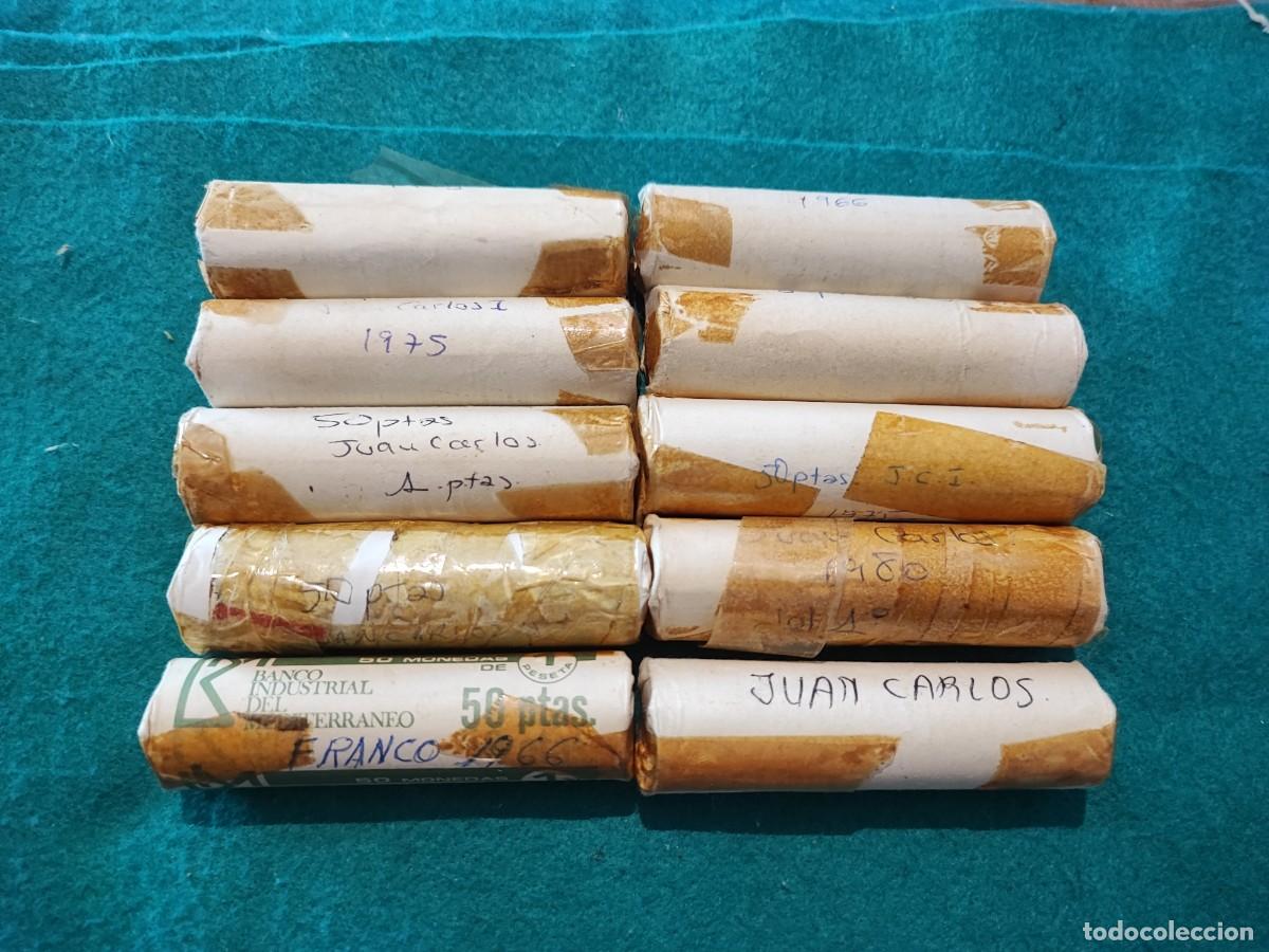 Monedas de Espa&ntilde;a: (462) 10 cartuchos de 50 pesetas &rdquo;rubias&rdquo; (II) - Franco y Juan Carlos I
