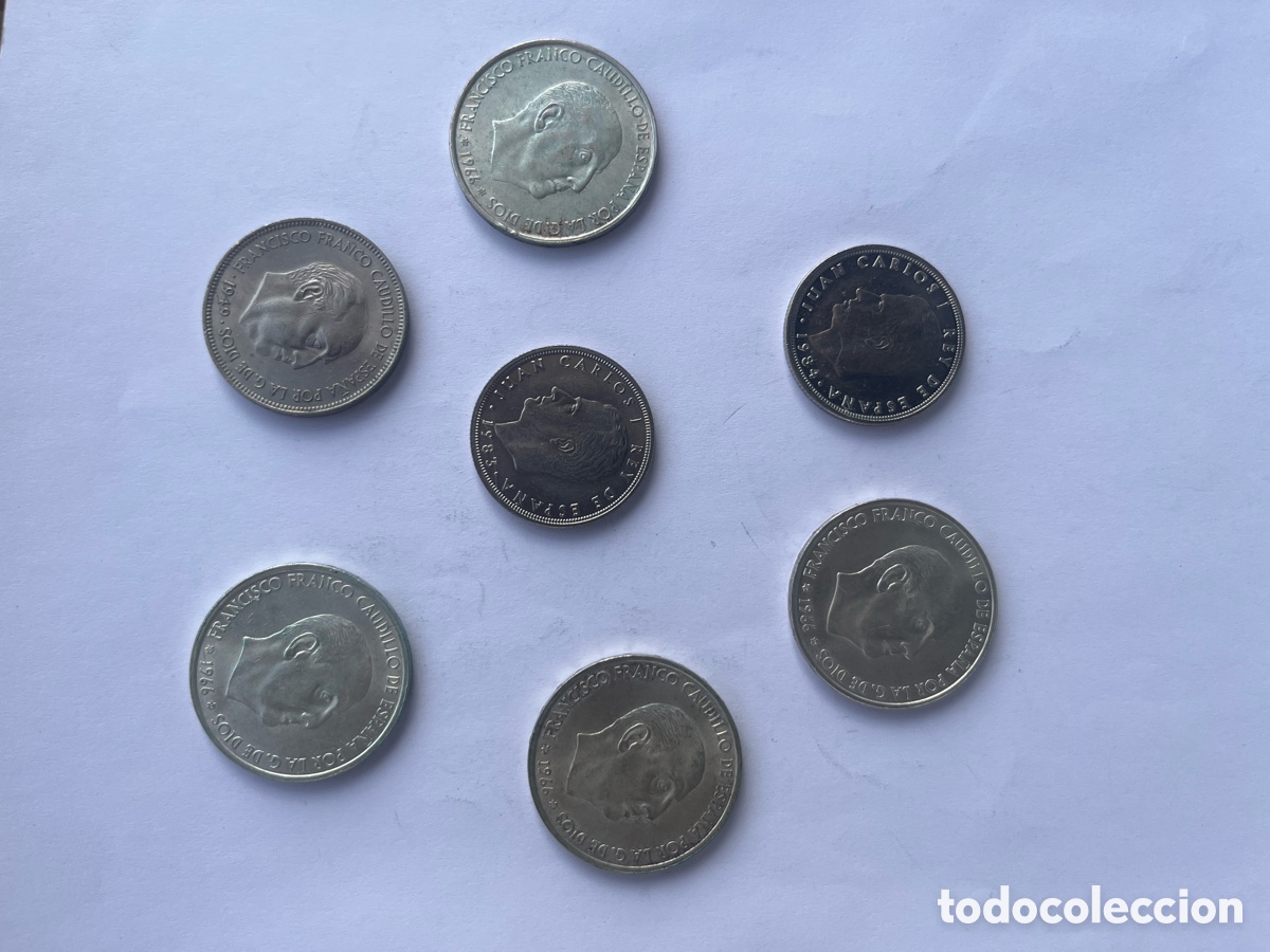 Monedas de Espa&ntilde;a: Lote Monedas Franco 1949 1966 y Rey Juan Carlos I 1983 1984