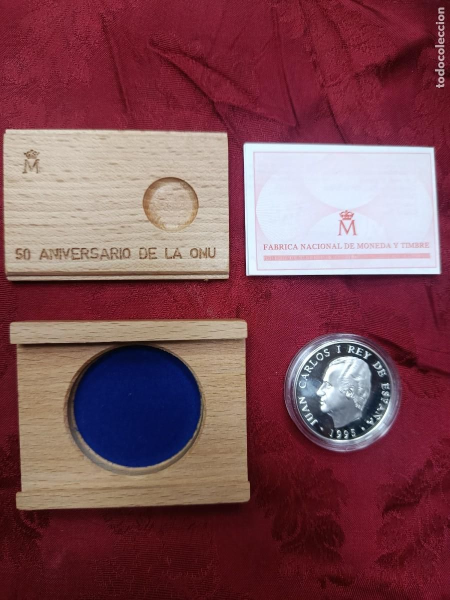 M&uuml;nzen von Spanien: 2000 pesetas plata.,50 aniversario de la ONU. 1995