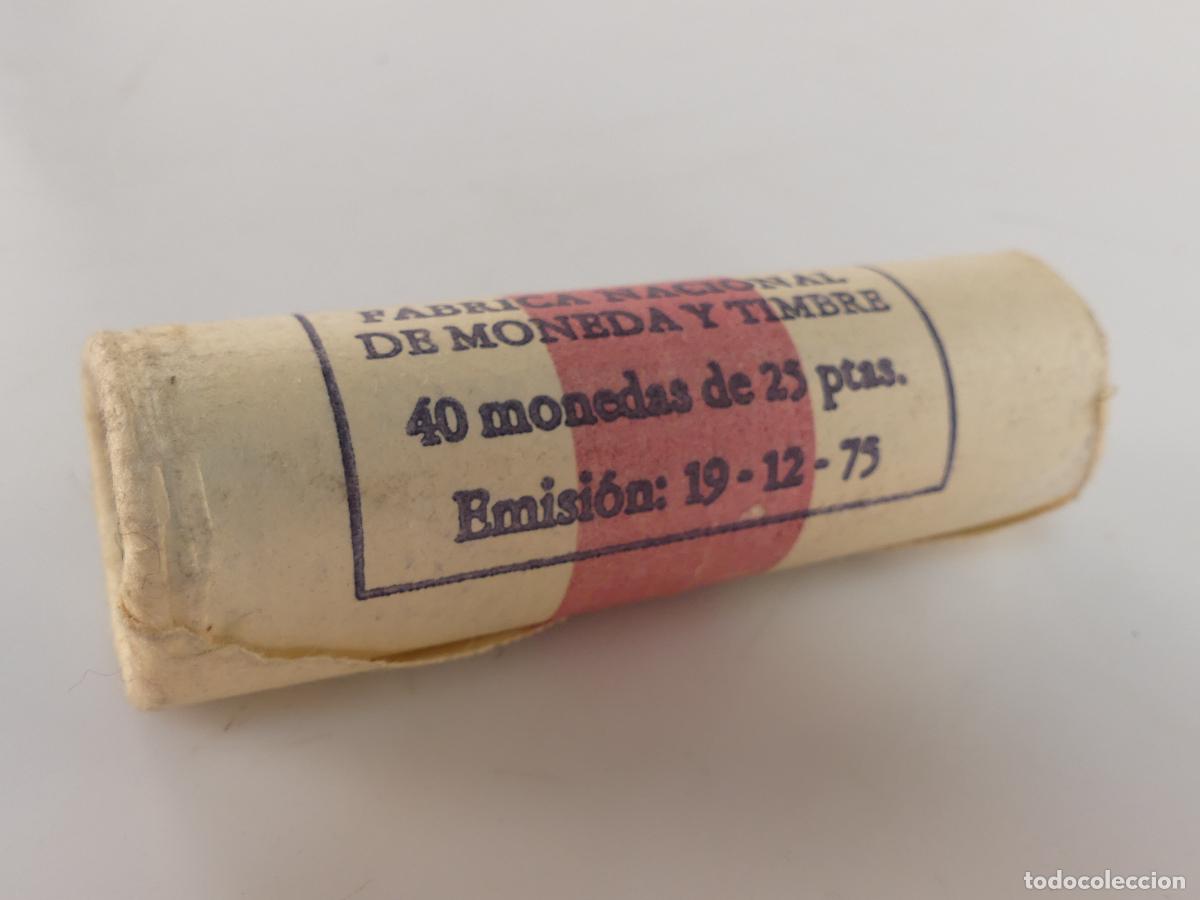Moedas de Espanha: CARTUCHO DE 40 MONEDAS DE 25 PESETAS EMISION 19-12-1975