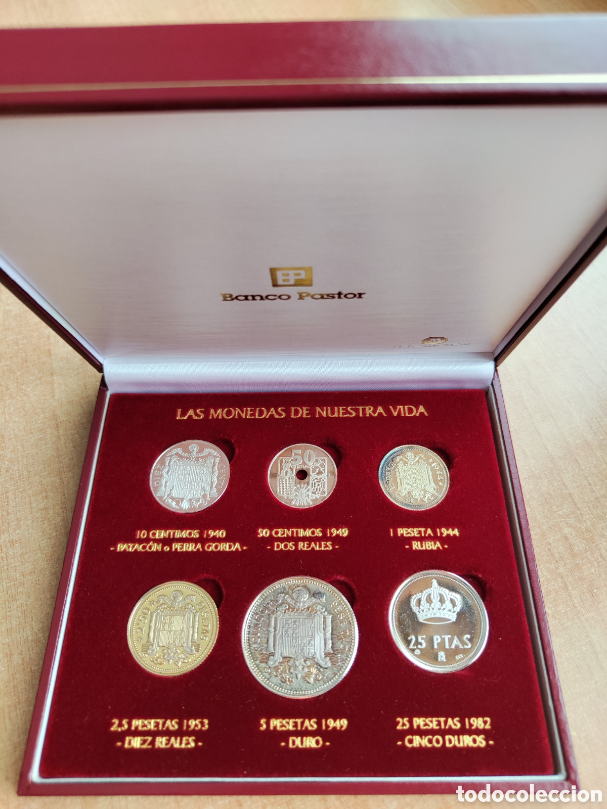 Monedas de Espa&ntilde;a: Colecci&oacute;n &rdquo;Las Monedas de Nuestra Vida&rdquo;, 6 piezas hist&oacute;ricas de la peseta, replicadas en plata fina.