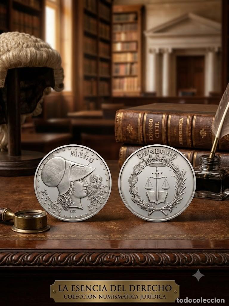 Monedas de Espa&ntilde;a: Moneda plata insignia profesional Derecho
