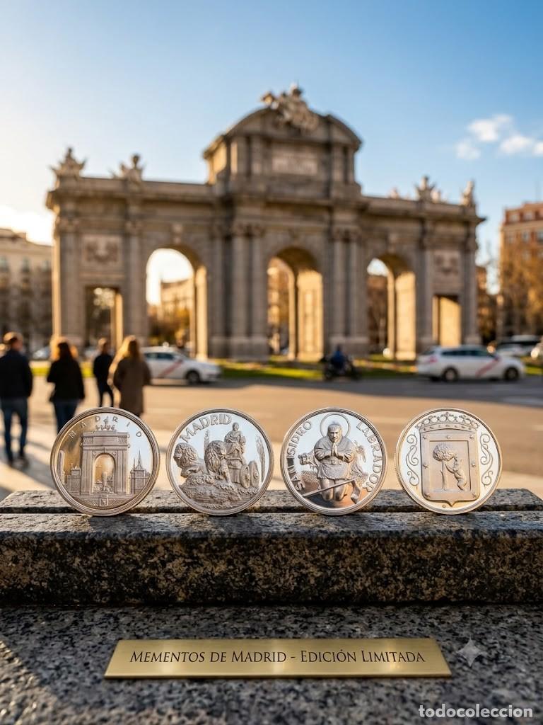 Monedas de Espa&ntilde;a: Estuche dos monedas plata conmemorativas de Madrid La Cibeles San Isidro