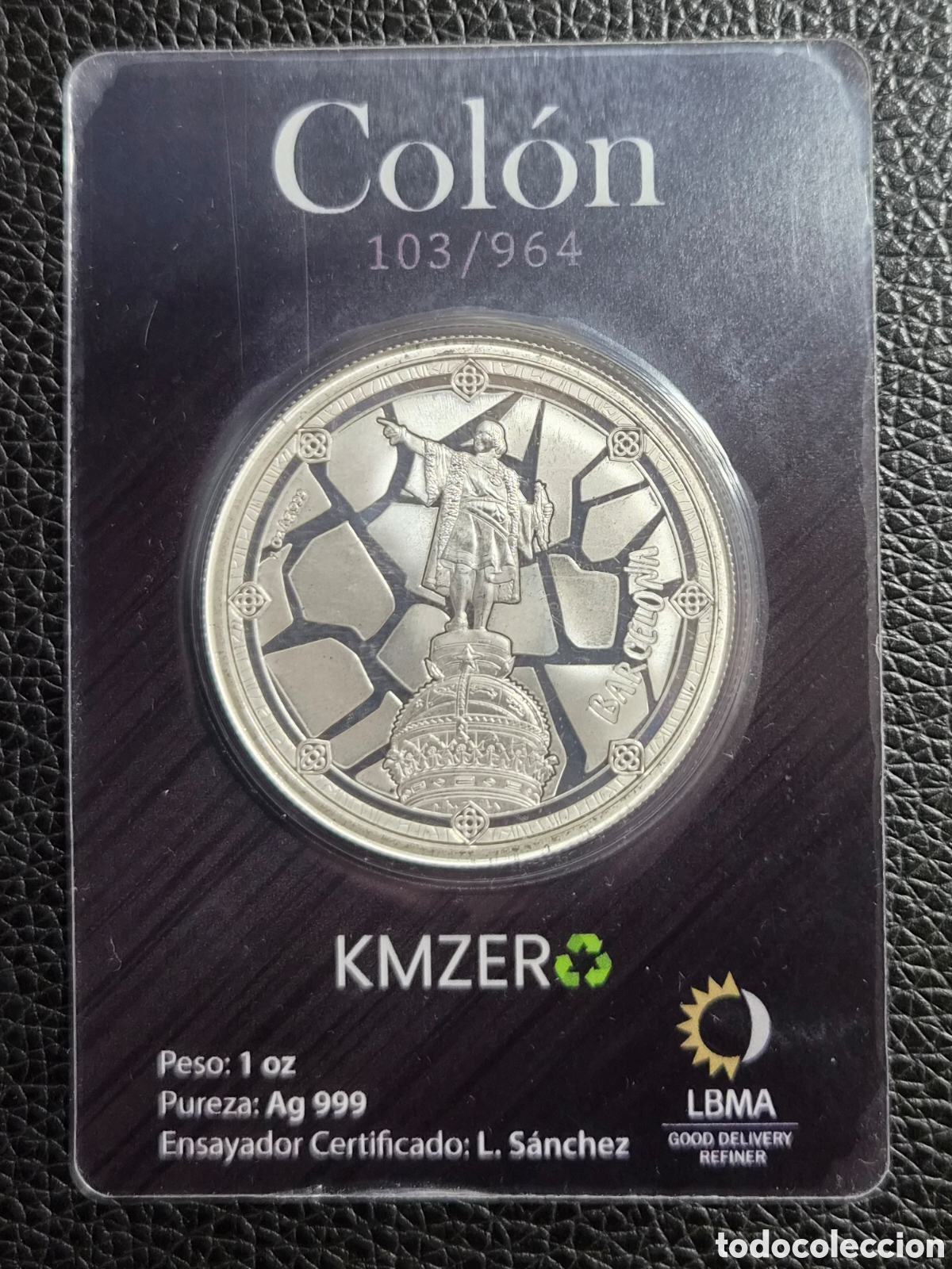 Monedas de Espa&ntilde;a: 1 OZ plata COLON 2025 Barcelona. Tirada: 964 ud