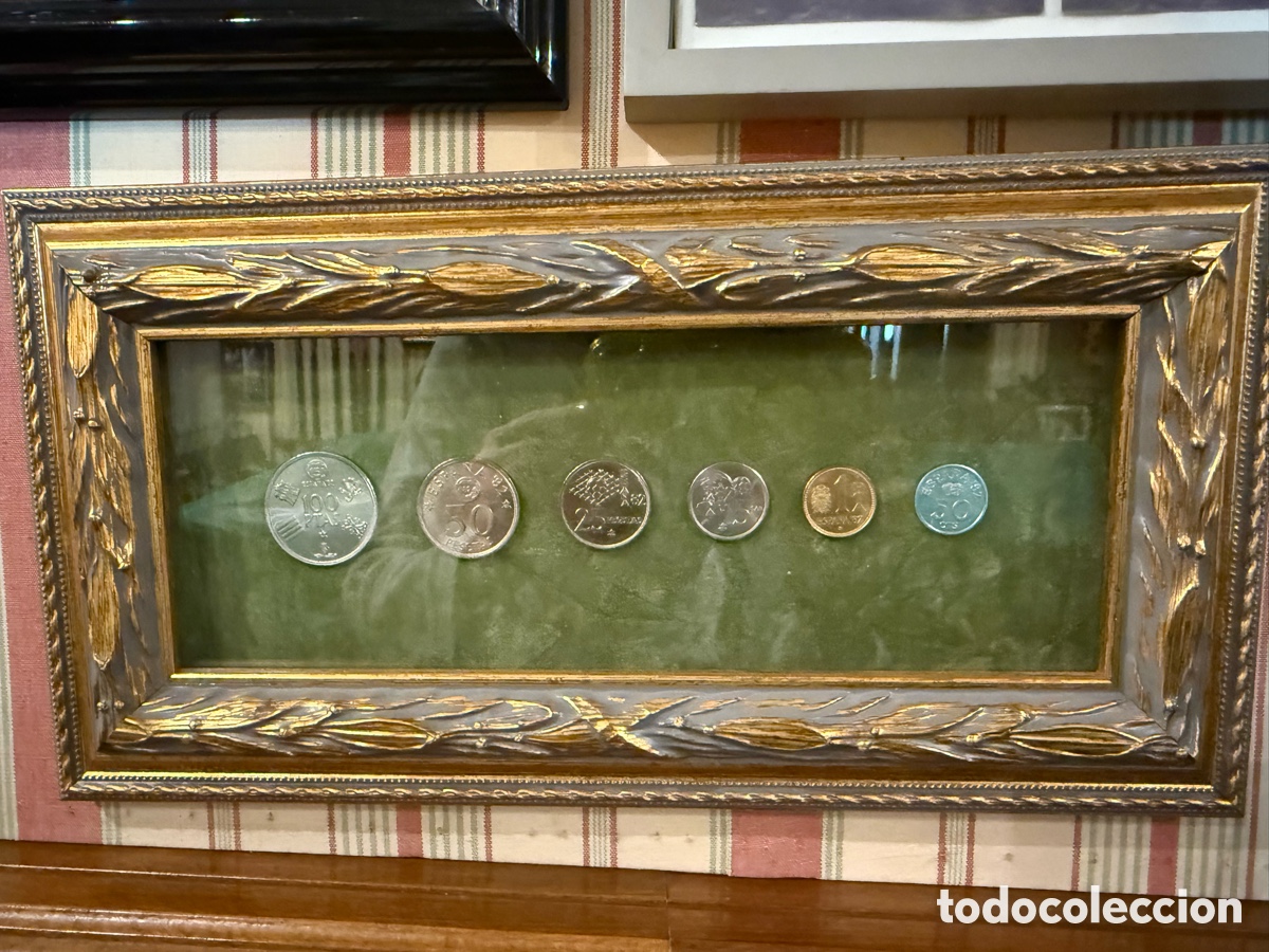 Monedas de Espa&ntilde;a: Cuadro con monedas conmemorativas Espa&ntilde;a 82 &ndash; Mundial de F&uacute;tbol &ndash; Vintage