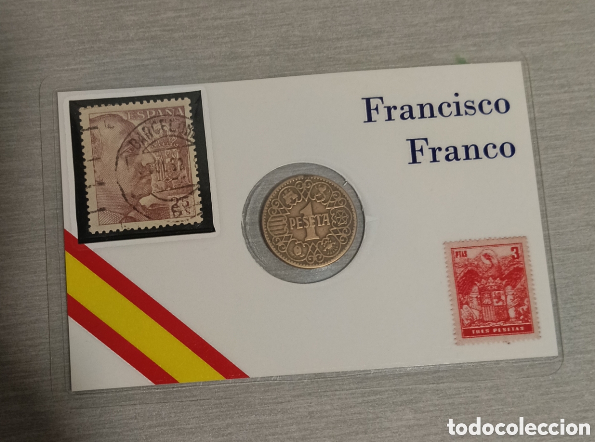 Monedas de Espa&ntilde;a: Tarjeta conmemorativa y de colecci&oacute;n dedicada a Francisco Franco.