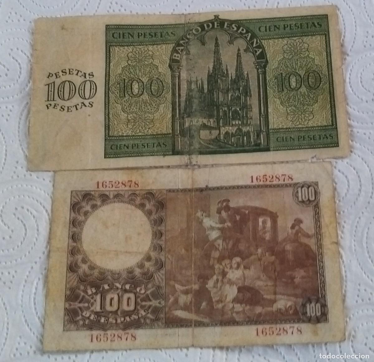 Monedas de Espa&ntilde;a: Billetes de 100 pesetas dos ejemplares - Foto 2