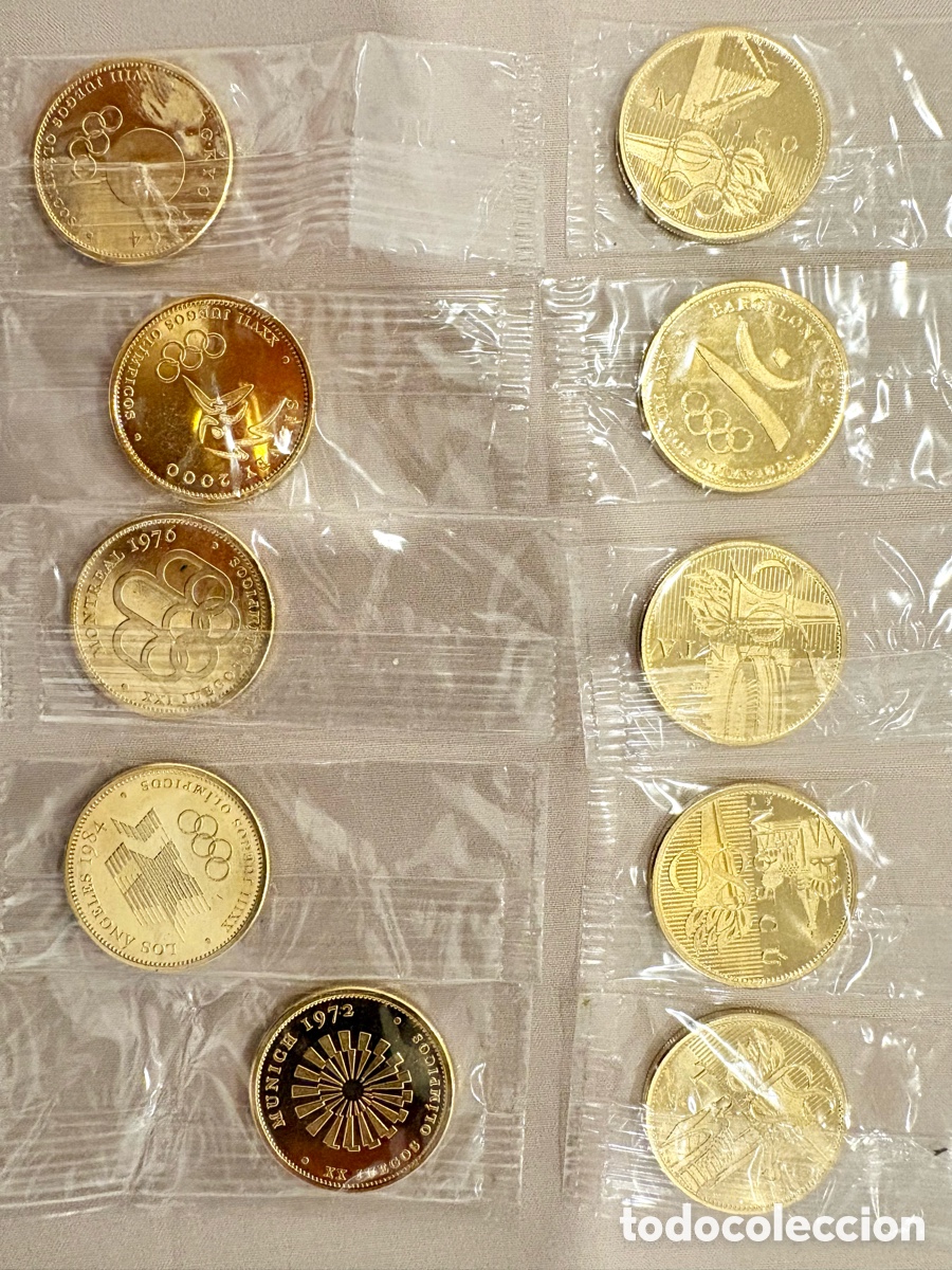 Monedas de Espa&ntilde;a: COLECCI&Oacute;N 10 MEDALLAS JUEGOS OL&Iacute;MPICOS 1964-2000 &ndash; BA&Ntilde;O ORO 22K &ndash; ROYAL DUTCH MINT