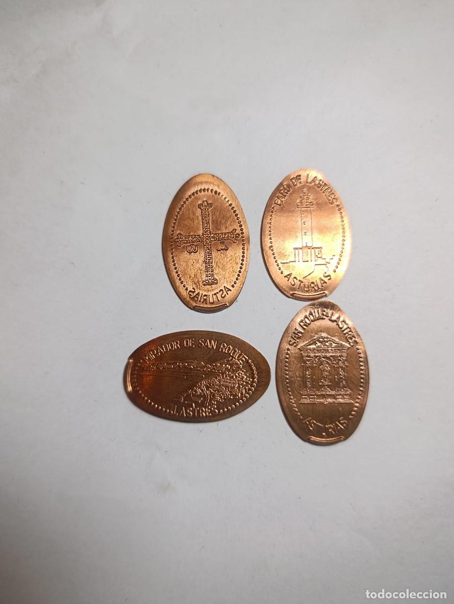 Monedas de Espa&ntilde;a: Lote de monedas elongadas del Mirador de San Roque Lastres Asturias