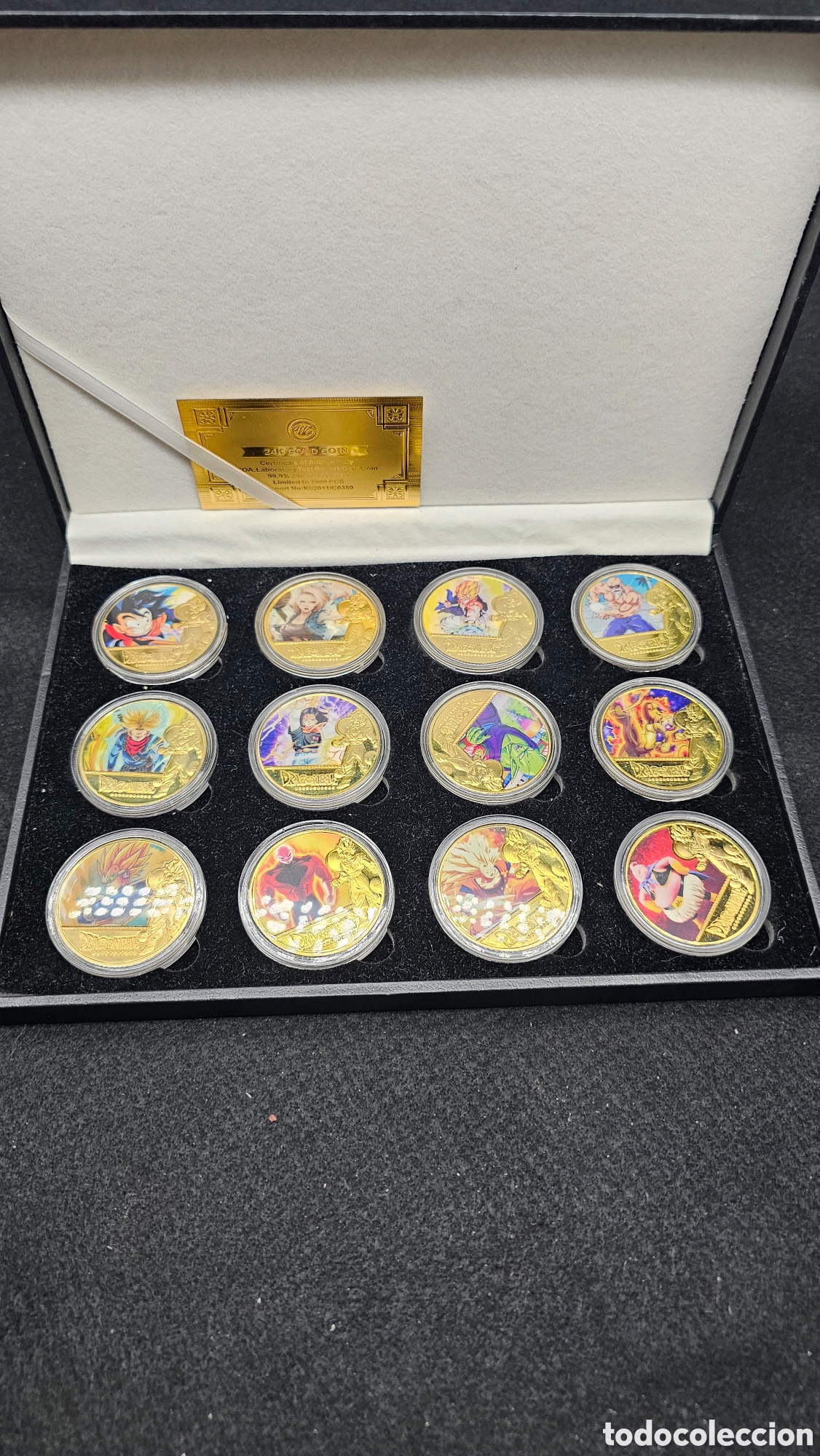 Coins of Spain: colecci&oacute;n de 12 monedas conmemorativas de Dragon Ball Z chapadas en oro de 24 quilates