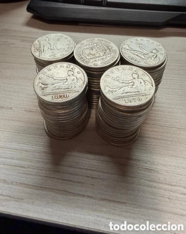 Monedas de Espa&ntilde;a: Lote de 100 monedas de plata Espa&ntilde;a