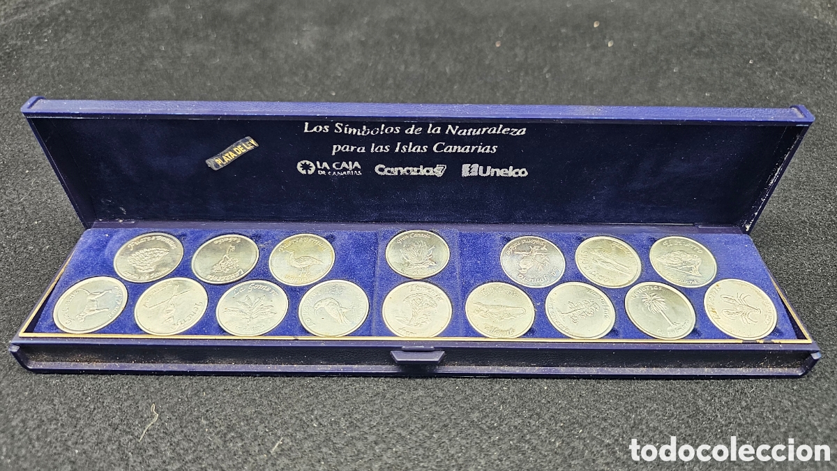 Monnaies d'Espagne: Colecci&oacute;n de monedas de plata s&iacute;mbolos de la naturaleza de las Islas Canarias