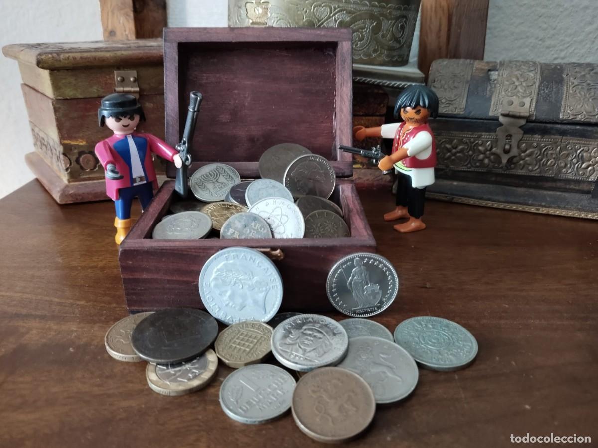 Monnaies d'Espagne: Cofrecito del Tesoro con 112 Monedas DISTINTAS y contadas