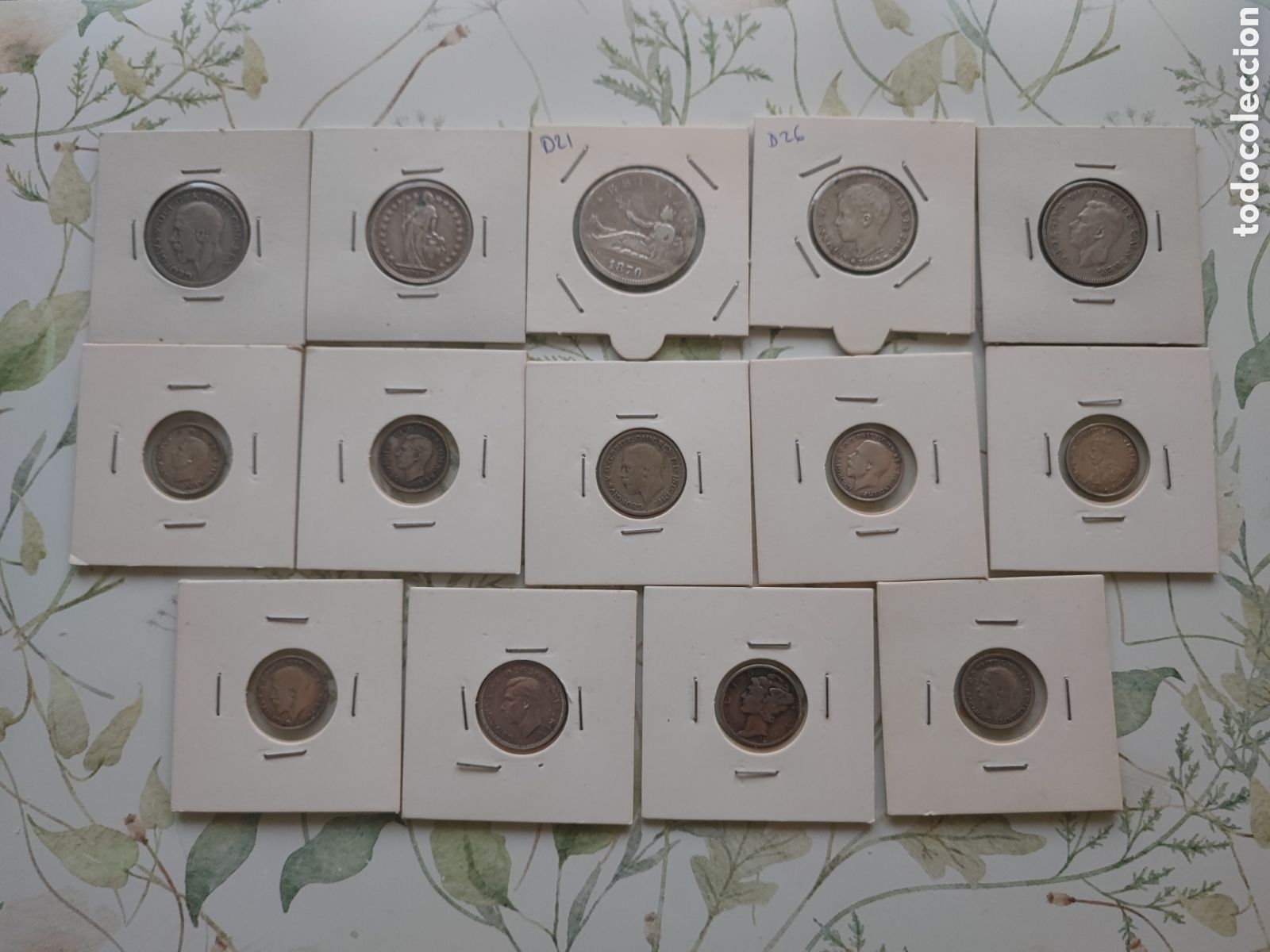 Monnaies d'Espagne: Lote 14 monedas de plata