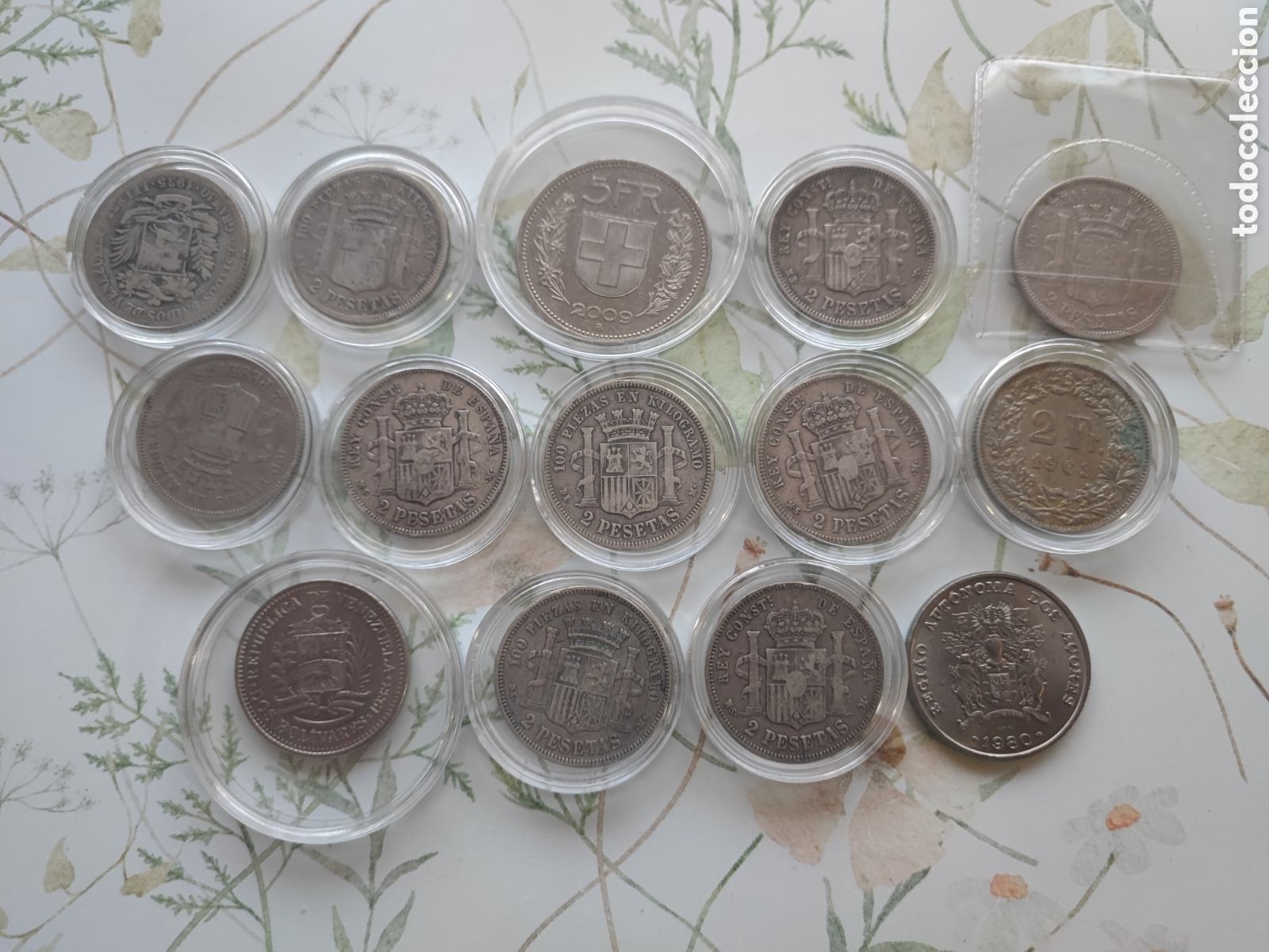 Monnaies d'Espagne: Lote 14 monedas de plata