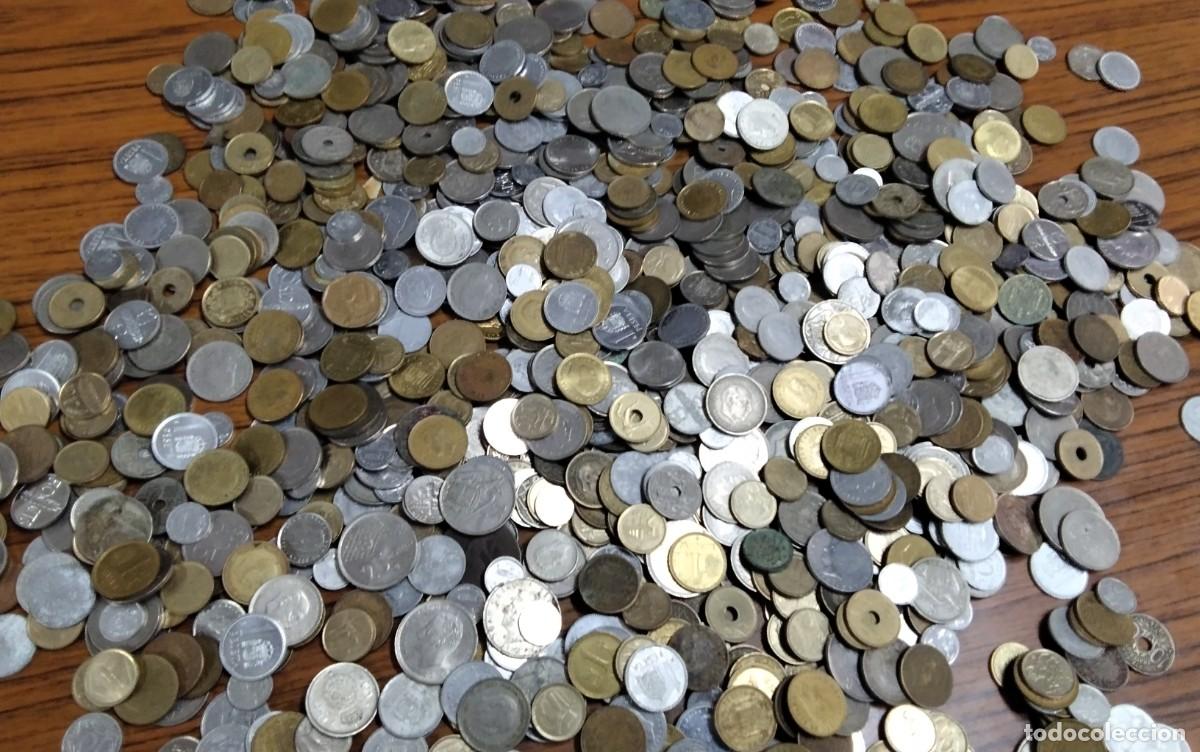 Monedas de Espa&ntilde;a: LOTE DE APROX 3,5 KGR DE MONEDA ANTIGUA ESPA&Ntilde;OLA CIRCULADA PARA CATALOGAR