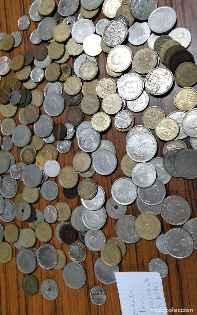 Monedas de Espa&ntilde;a: APROX 2 KGR DE MONEDA ESPA&Ntilde;OLA PARA CATALOGAR ATENCION MONEDAS DE 50,100, 500 ETC ALTO VALOR VER