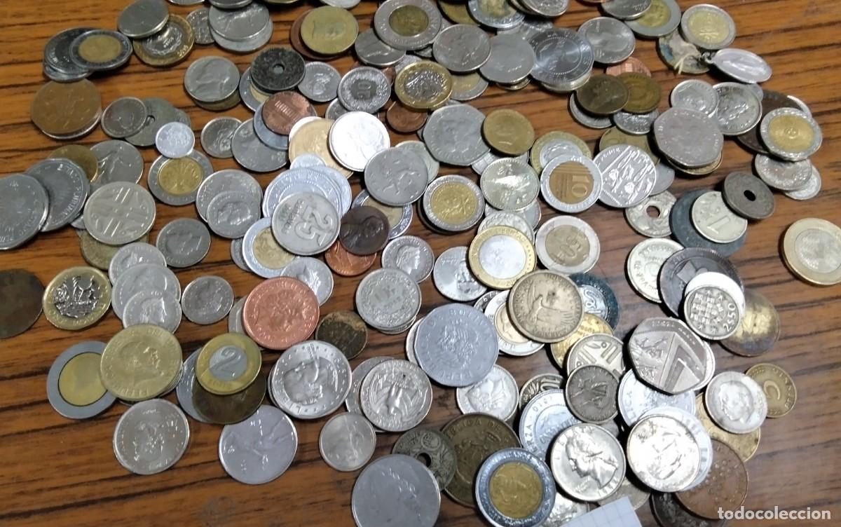 Monedas de Espa&ntilde;a: LOTE DE APROX 1 KGR DE MONEDA EXTRANJERA CIRCULADA PARA CATALOGAR