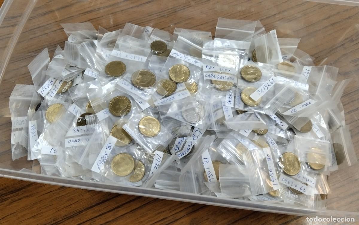 Monedas de Espa&ntilde;a: APROX 2 KGR DE MONEDA ESPA&Ntilde;OLA CATALOGADA , EN BOLSITAS IDEAL COLECCIONISTAS Y VENDEDORES MUY BUENO