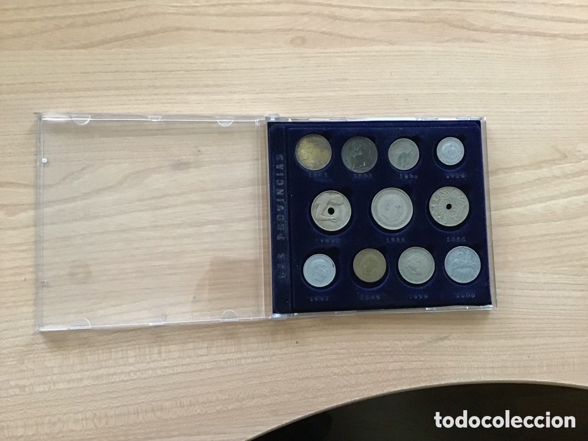 Monedas de Espa&ntilde;a: Caja monedas con monedas variadas - Foto 1