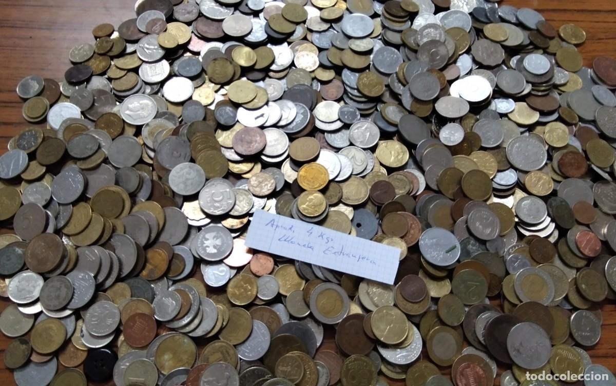 Monedas de Espa&ntilde;a: LOTE DE APROX 4,5 KGR DE MONEDA EXTRANJERA CIRCULADA PARA CATALOGAR