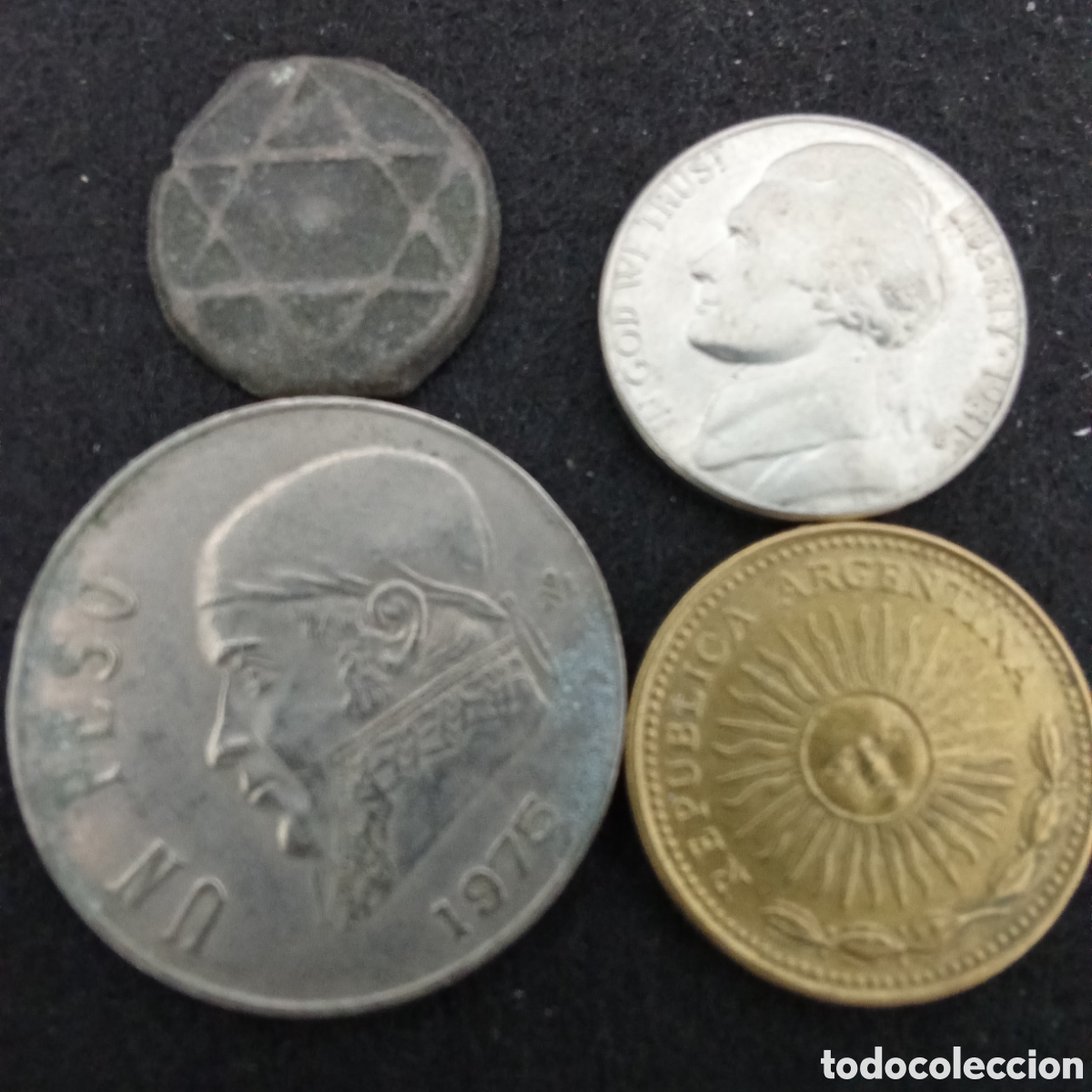Monnaies d'Espagne: Lote 4 monedas distintas internacionales