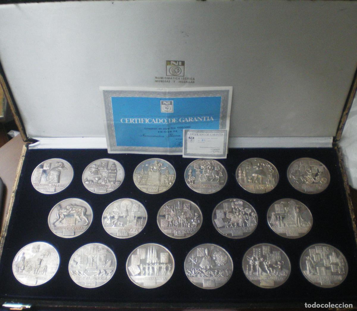 Monedas de Espa&ntilde;a: COLECCION AUTONOMIAS - SERIE DE 17 MEDALLAS DE PLATA PURA - BUENA INVERSION