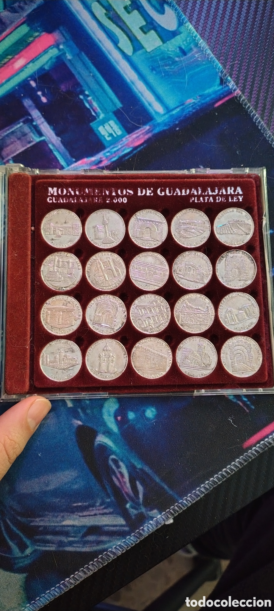 Moedas de Espanha: 20 monedas de plata de ley, monumentos de Guadalajara