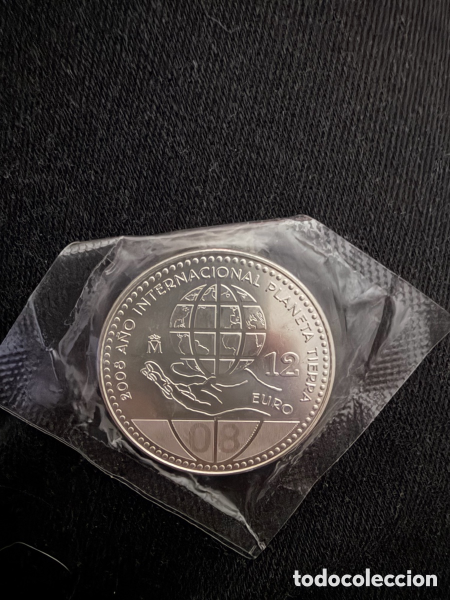 Monedas de Espa&ntilde;a: Moneda 12&euro; 2008 planeta tierra