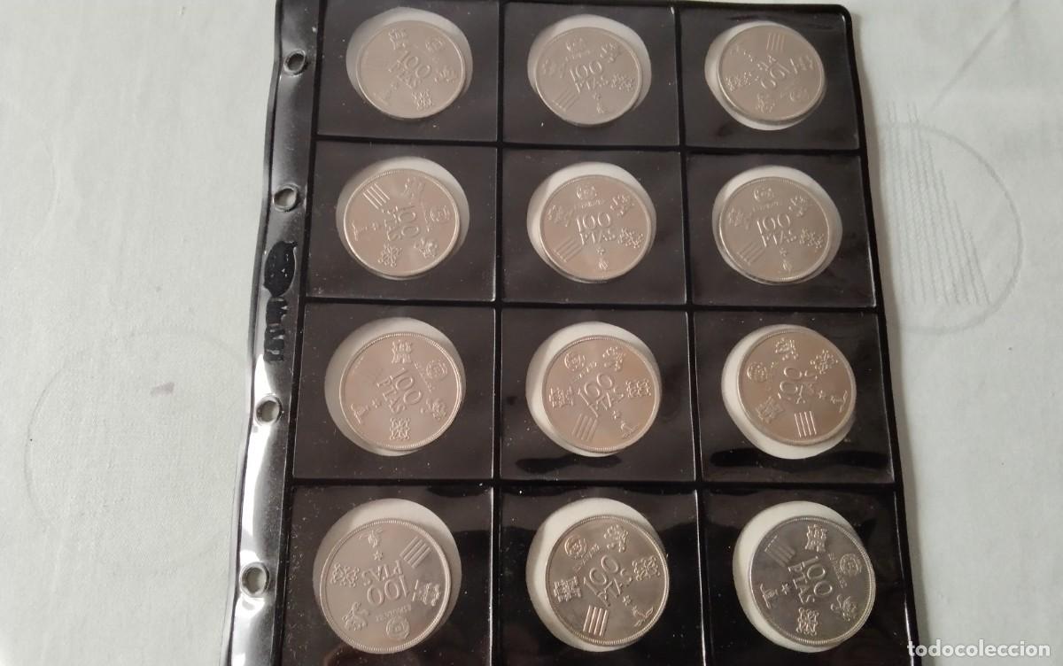 Monedas de Espa&ntilde;a: PAG.PARDO MONTADA CON 12 MONEDAS DE 100 PTS A&Ntilde;O 1980 SIN CIRCULAR ALTO VALOR , VER